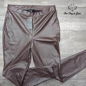 Eloquii Faux Leather Pull On Slim Pants Size 14